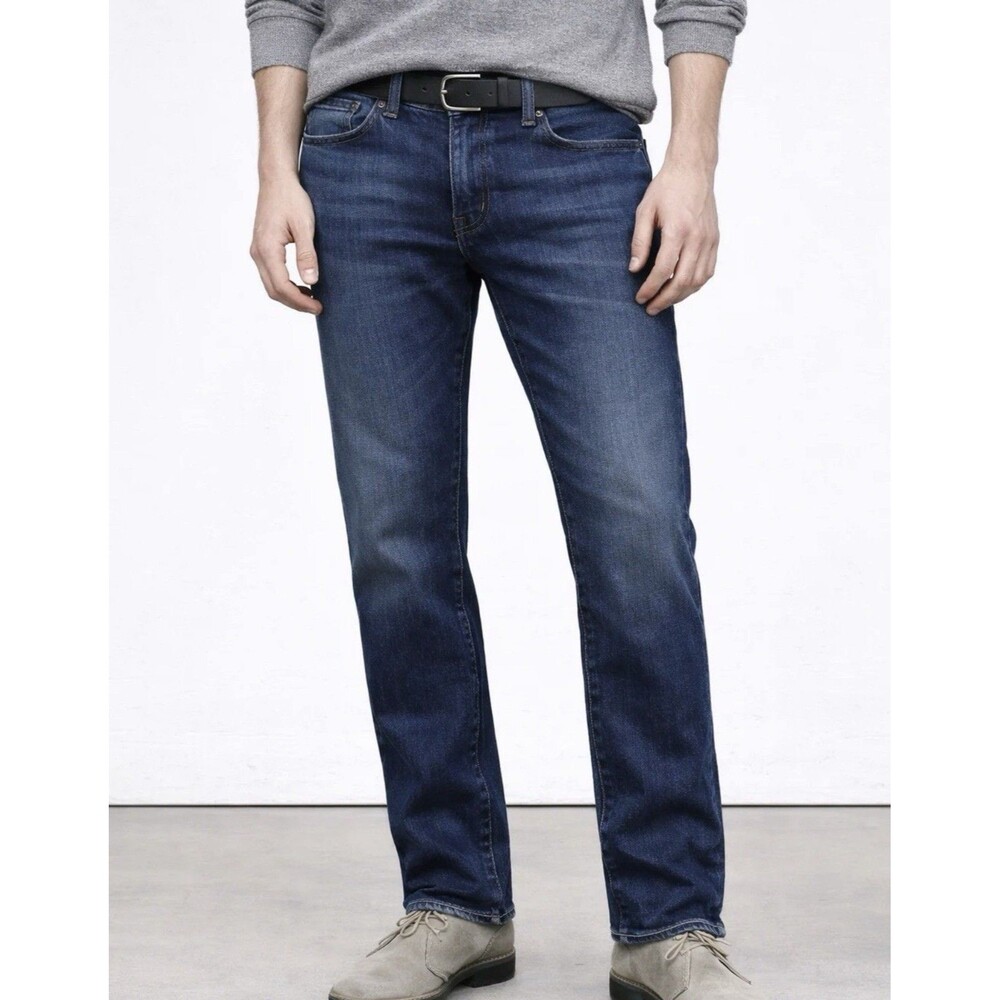 Fidelity Jimmy Mens Jeans 31 X 34 Slim Straight Blue Los Angeles $218 Has Flaw